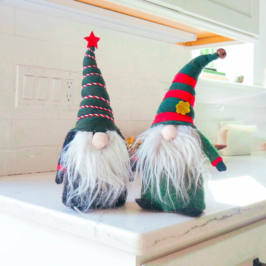 Pair of 12" Christmas Gnomes Floral Living