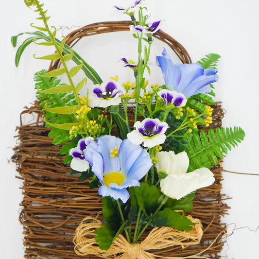 16" Cosmo, Pansy 3-D Wall Basket Floral Living