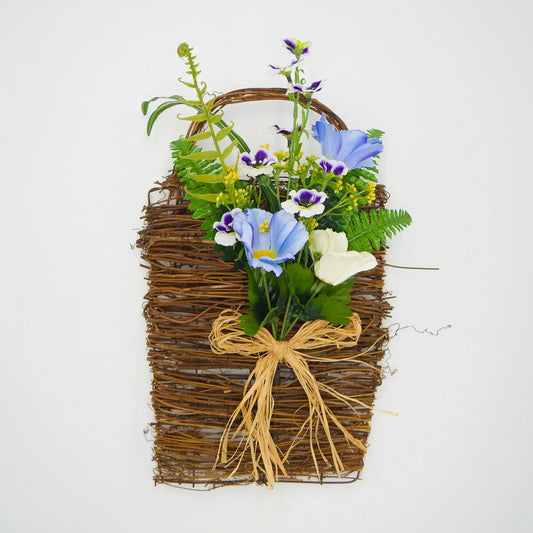 16" Cosmo, Pansy 3-D Wall Basket Floral Living
