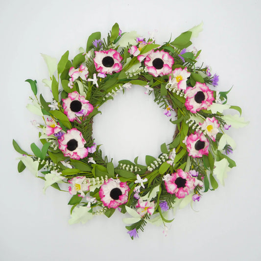 22" Persian Buttercup Wreath Floral Living