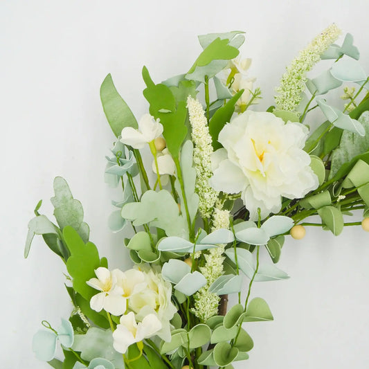 22" Peony, Eucalyptus Wreath Floral Living