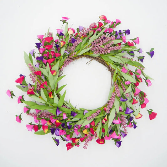 22" Wichura Rose Wreath Floral Living