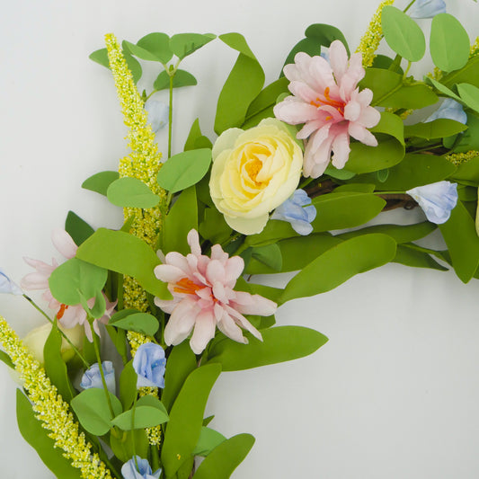 22" Ranunculus, Speedwell Wreath