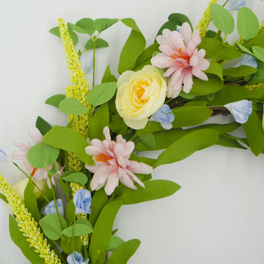 22" Ranunculus, Speedwell Wreath Floral Living