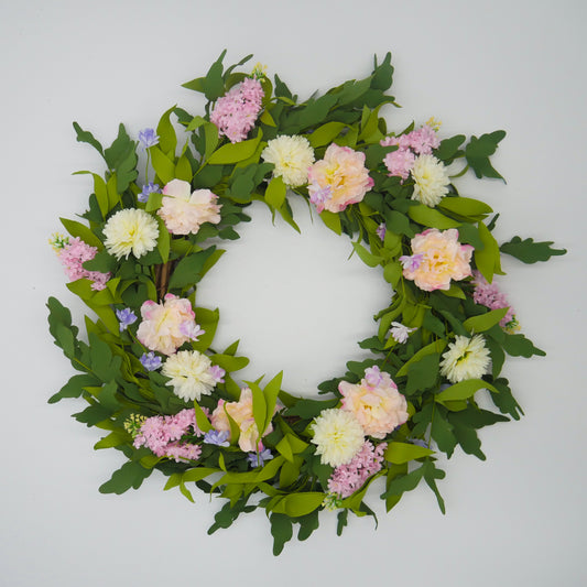 26" Peony, Lilac Wreath