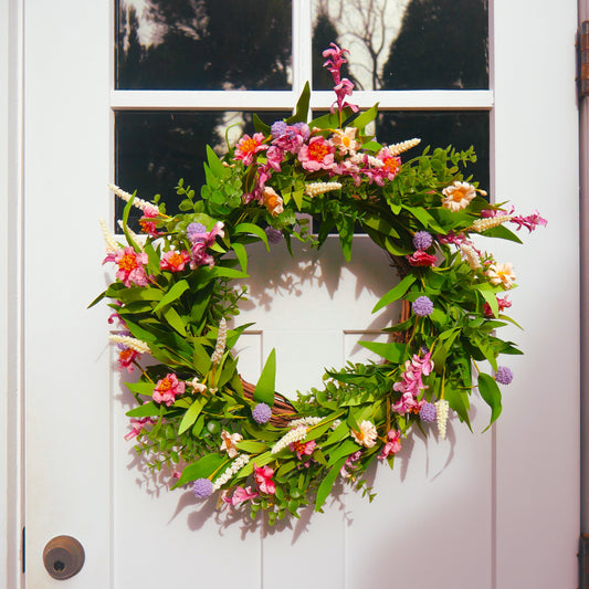 22" Camelia, Wildflower Wreath