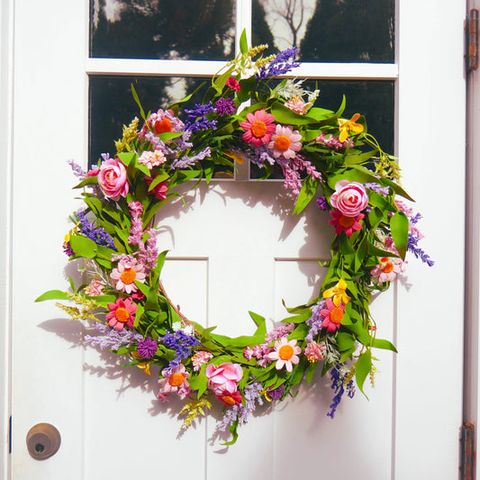 26" Summer Garden Wreath Floral Living