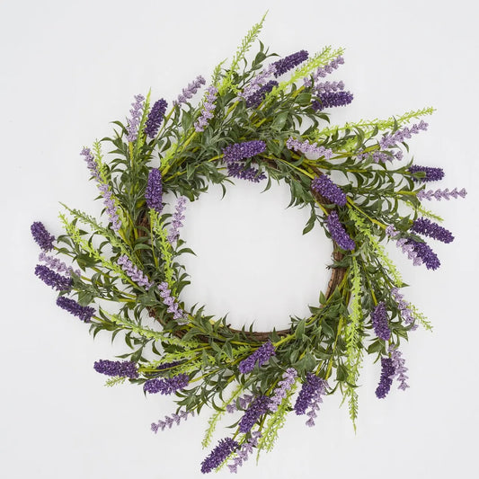 22" Lavender Wreath Floral Living