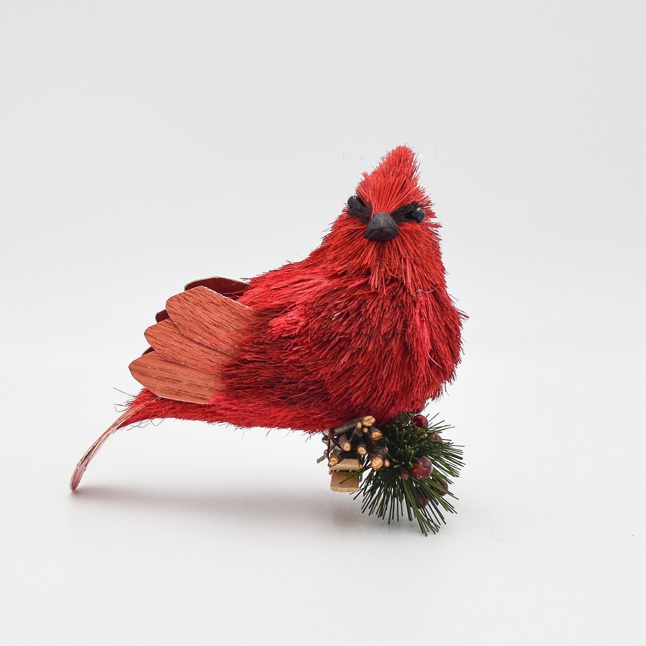 5" Cardinal ornaments on clips set of 3