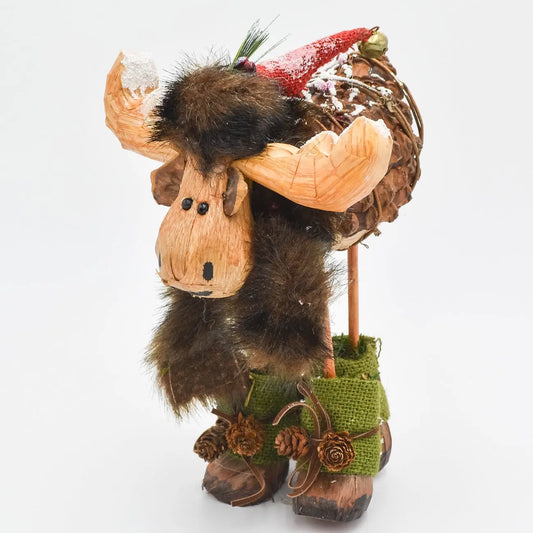 9" Pinecone Moose Floral Living