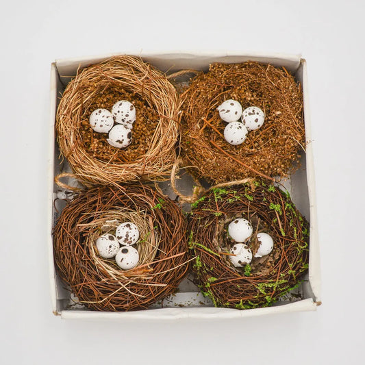 Set of 4 - 2.5" Nest Ornaments in gift box Floral Living