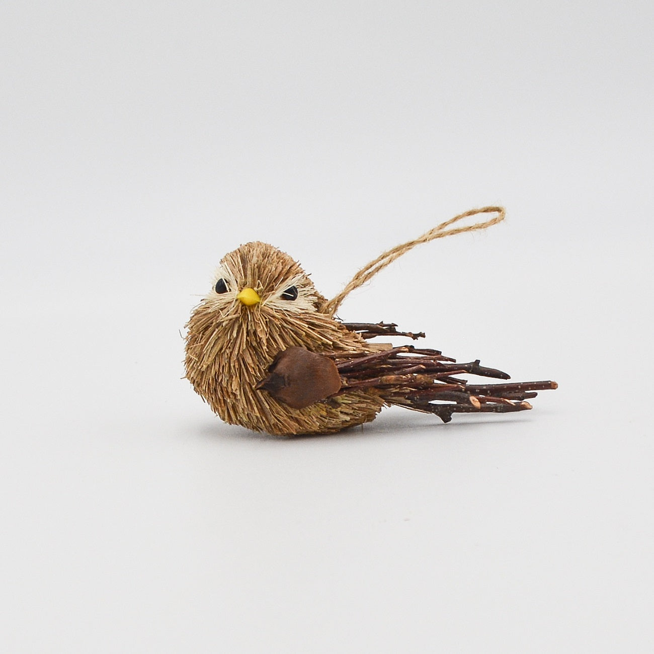 3" Natural Grass Bird Ornaments, 3 Assorted