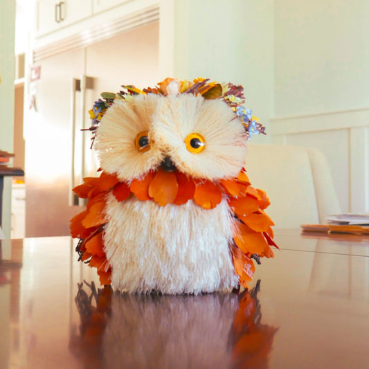 8" Harvest Owl Floral Living