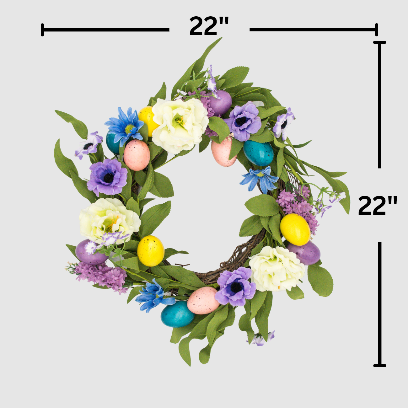 22" Easter Egg Wreath