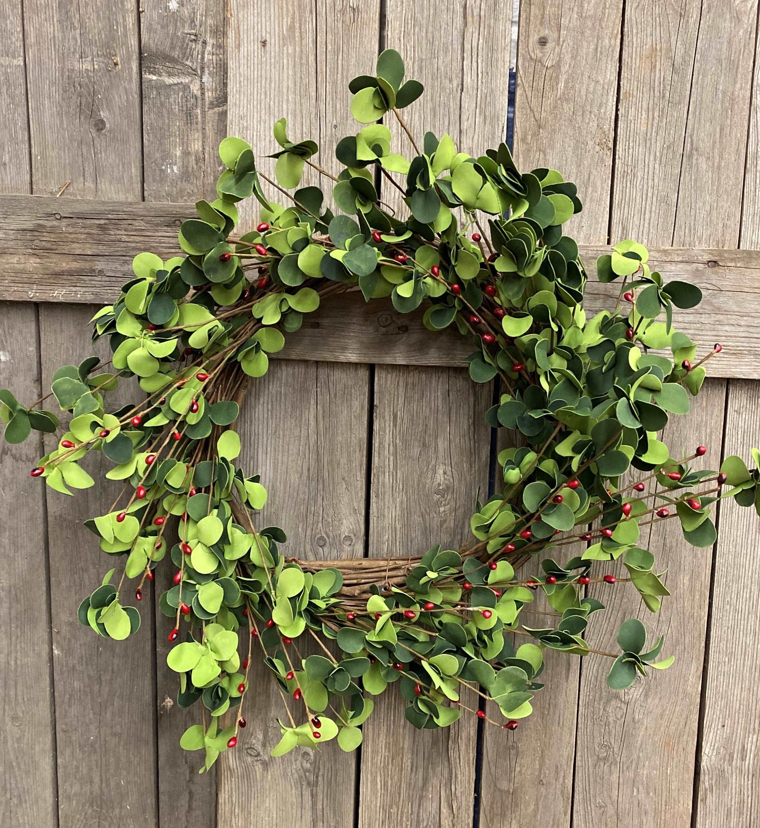 Holiday Greens and Berry Wreath 3