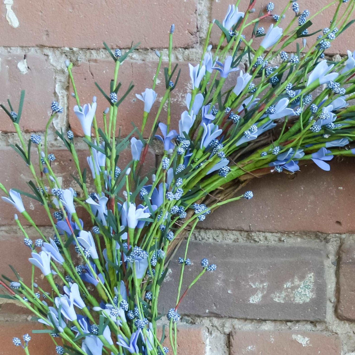 Two-Tone Blue Buttercup Wreath 2