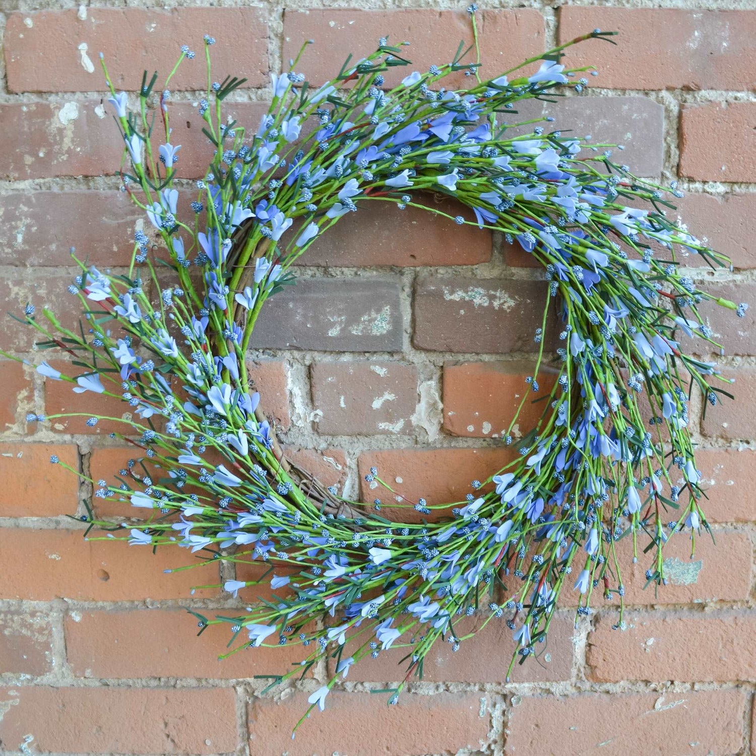 Two-Tone Blue Buttercup Wreath