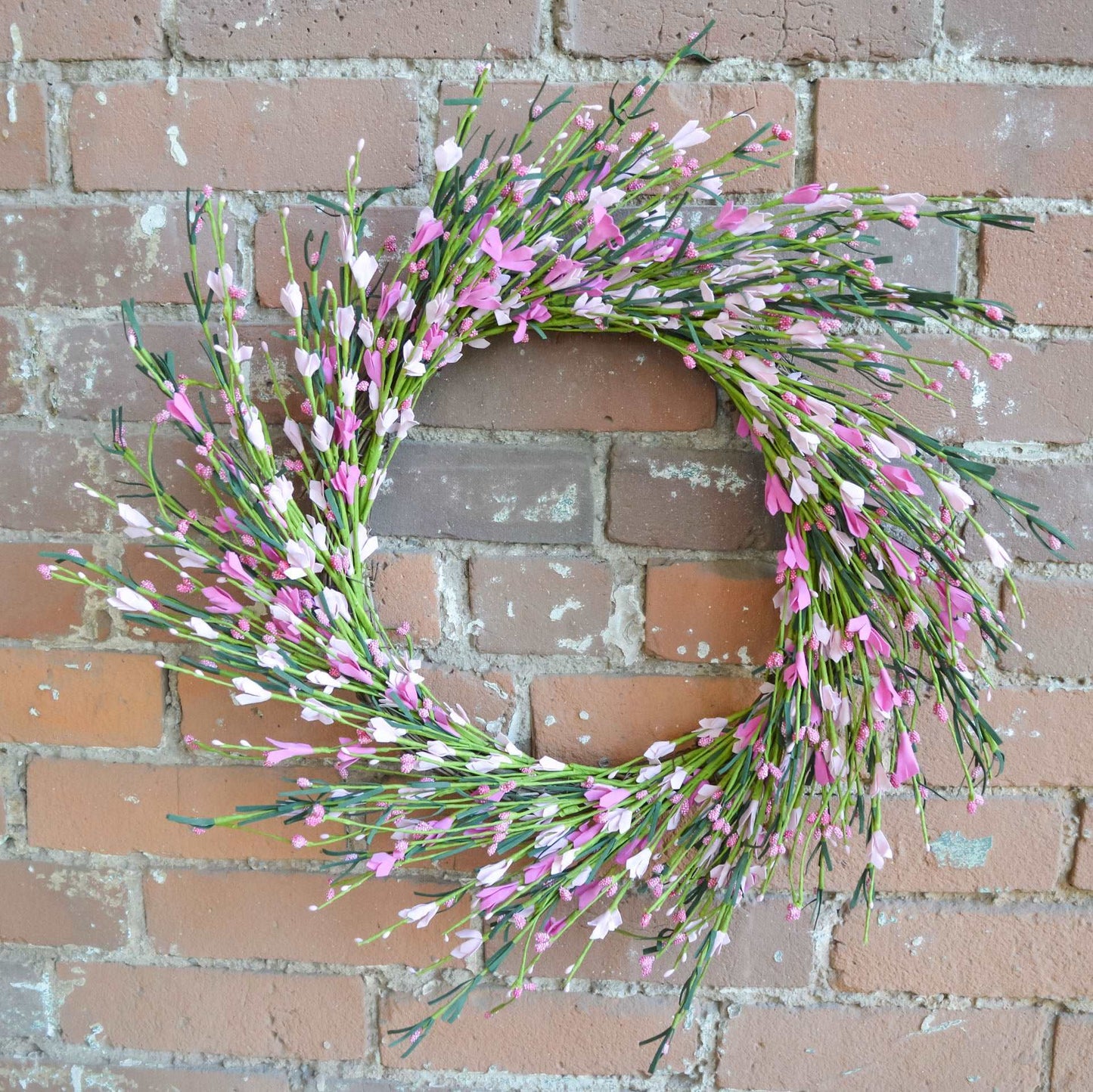 Two-Tone Pink Buttercup Wreath