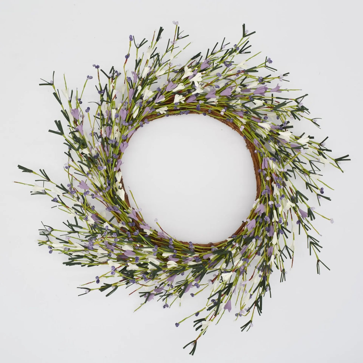 22" Lavender, Cream Buttercup Wreath FloralLiving