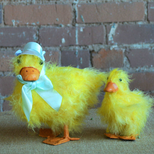 Blue Bonnet Mother and Baby Duck set