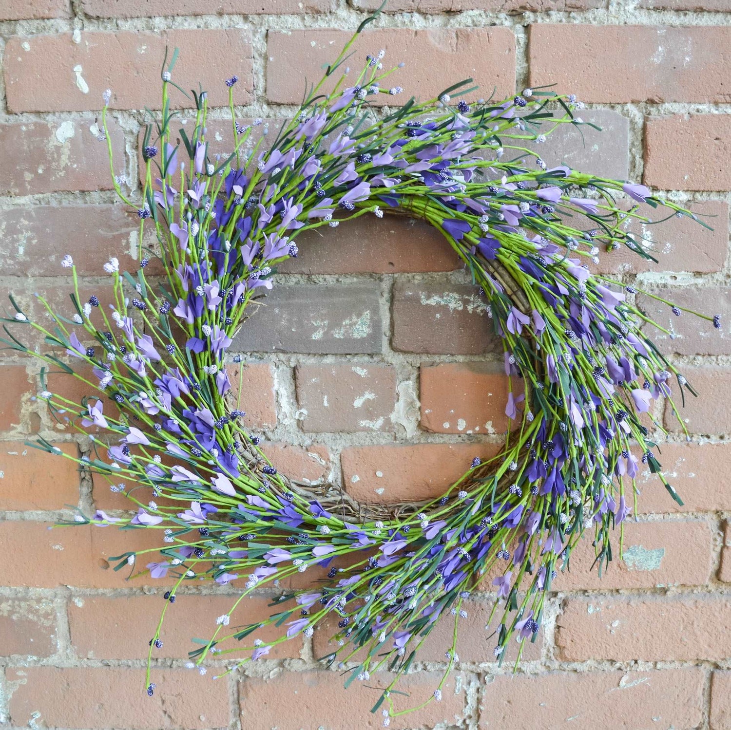 Two-Tone Lavender Buttercup Wreath
