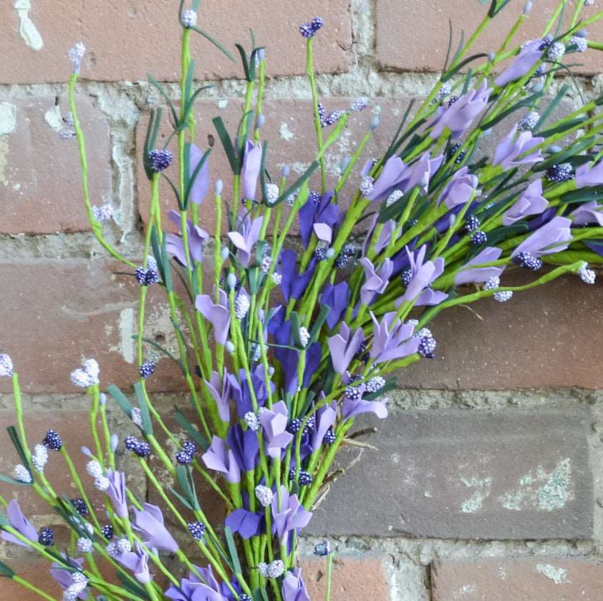 Two-Tone Lavender Buttercup Wreath2