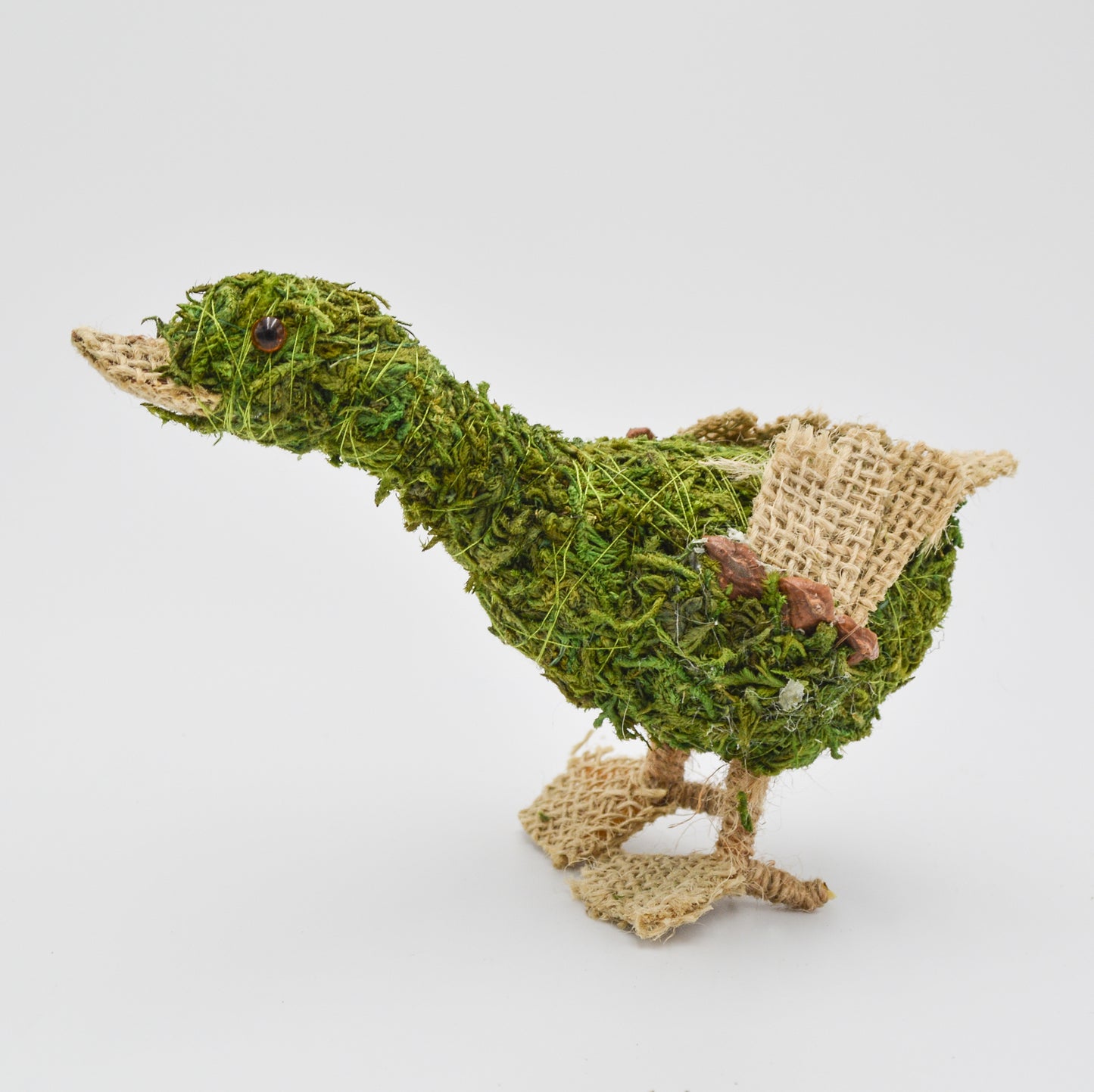 6" Green Jute Ducks Set