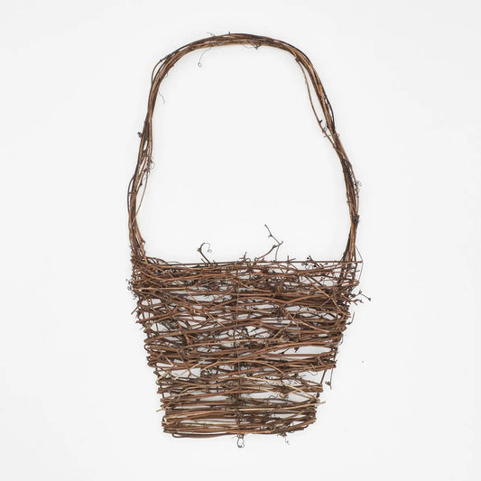 21" Flat Twig Wall Basket Floral Living