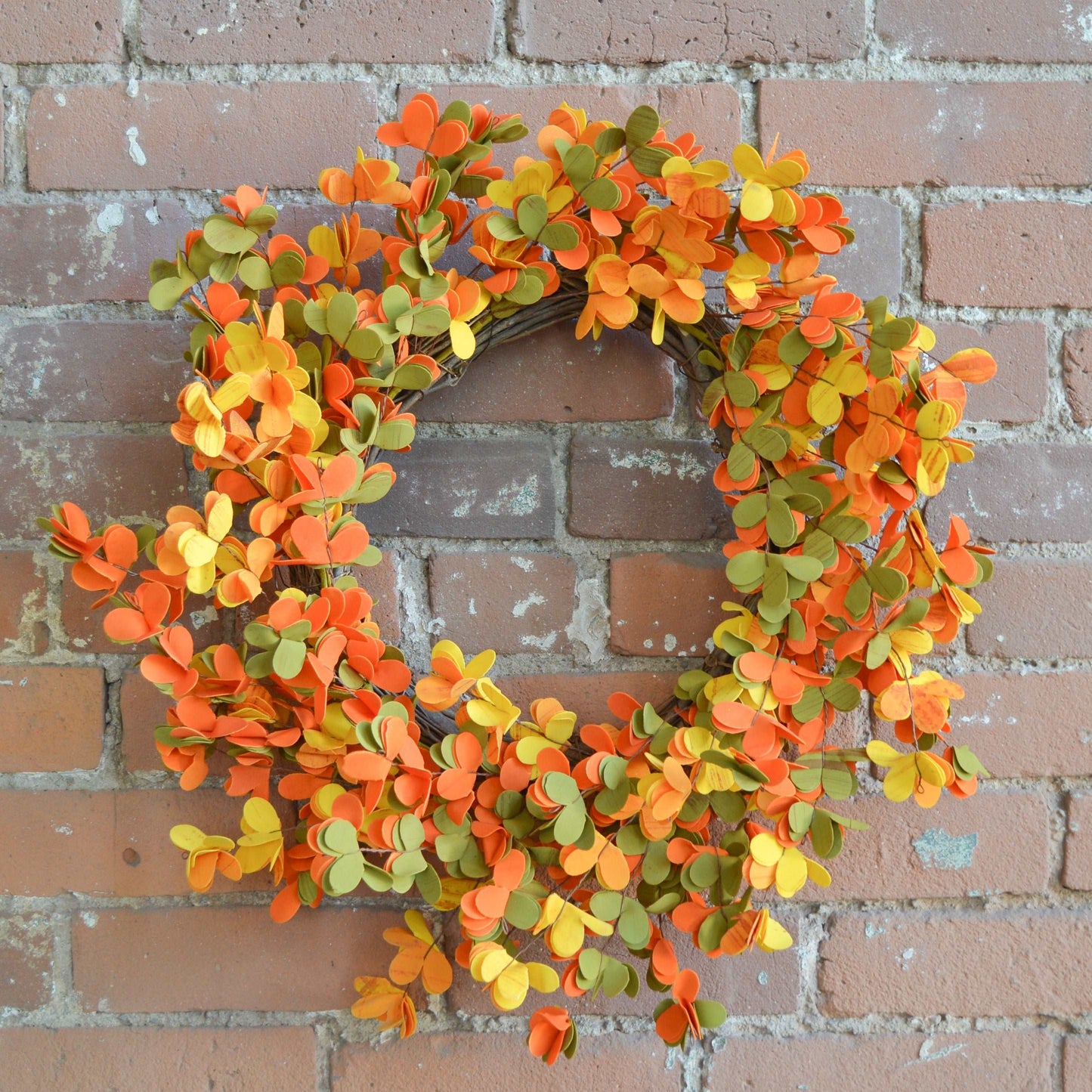 Orange, Yellow Clover Wreath