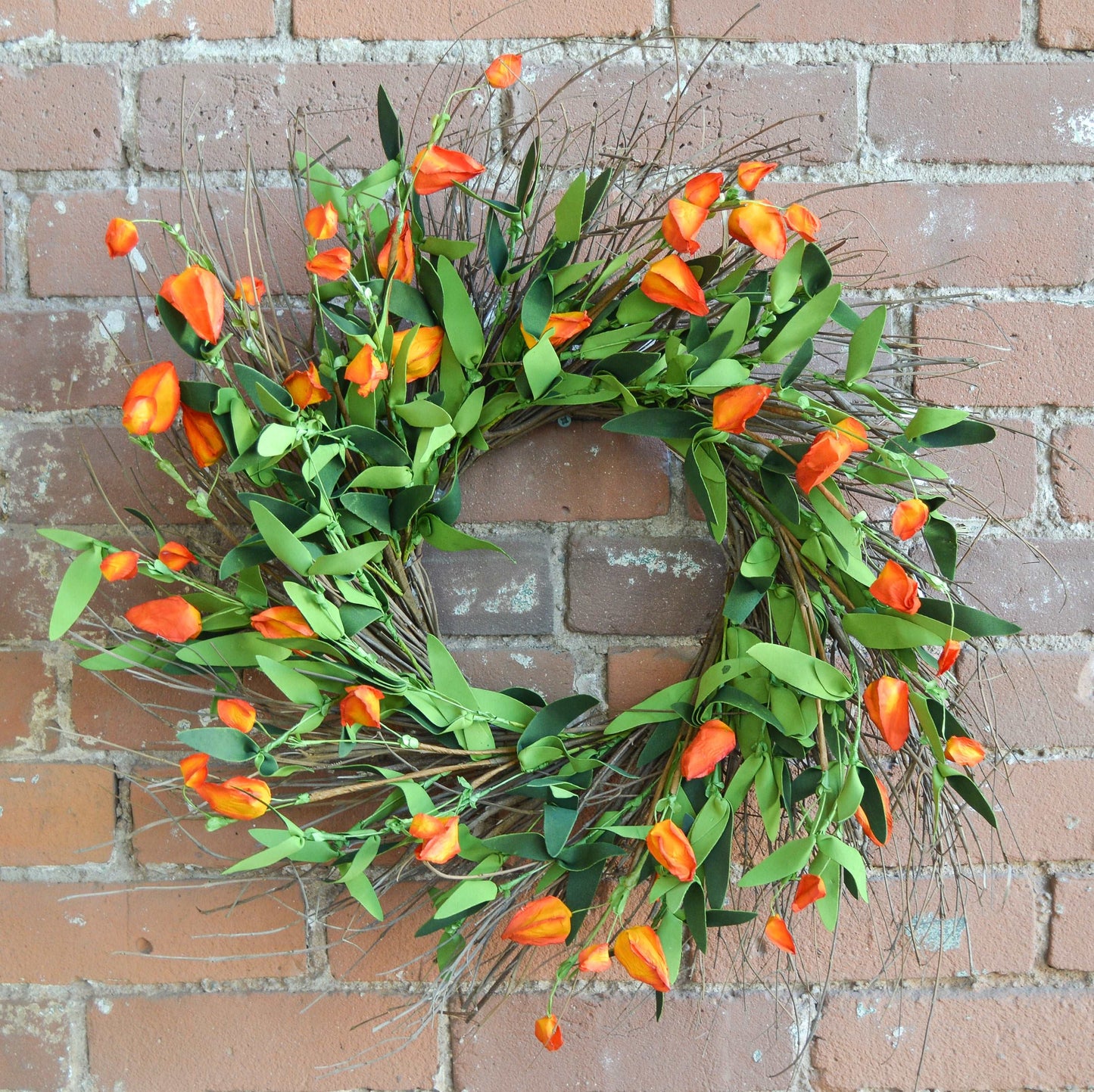 Autumn Lantern Twig Wreath