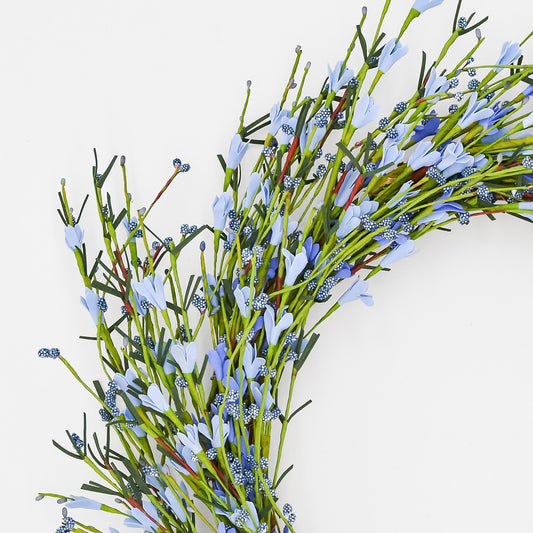 22" Two-Tone Blue Buttercup Wreath
