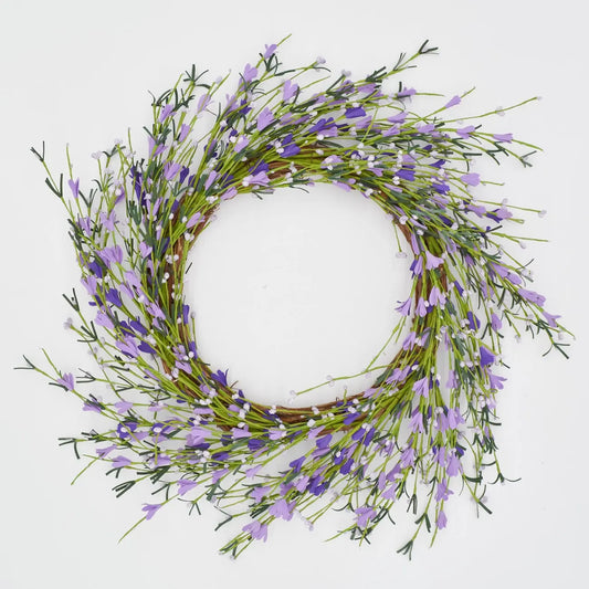 22" Lavender and Purple Buttercup Wreath Floral Living