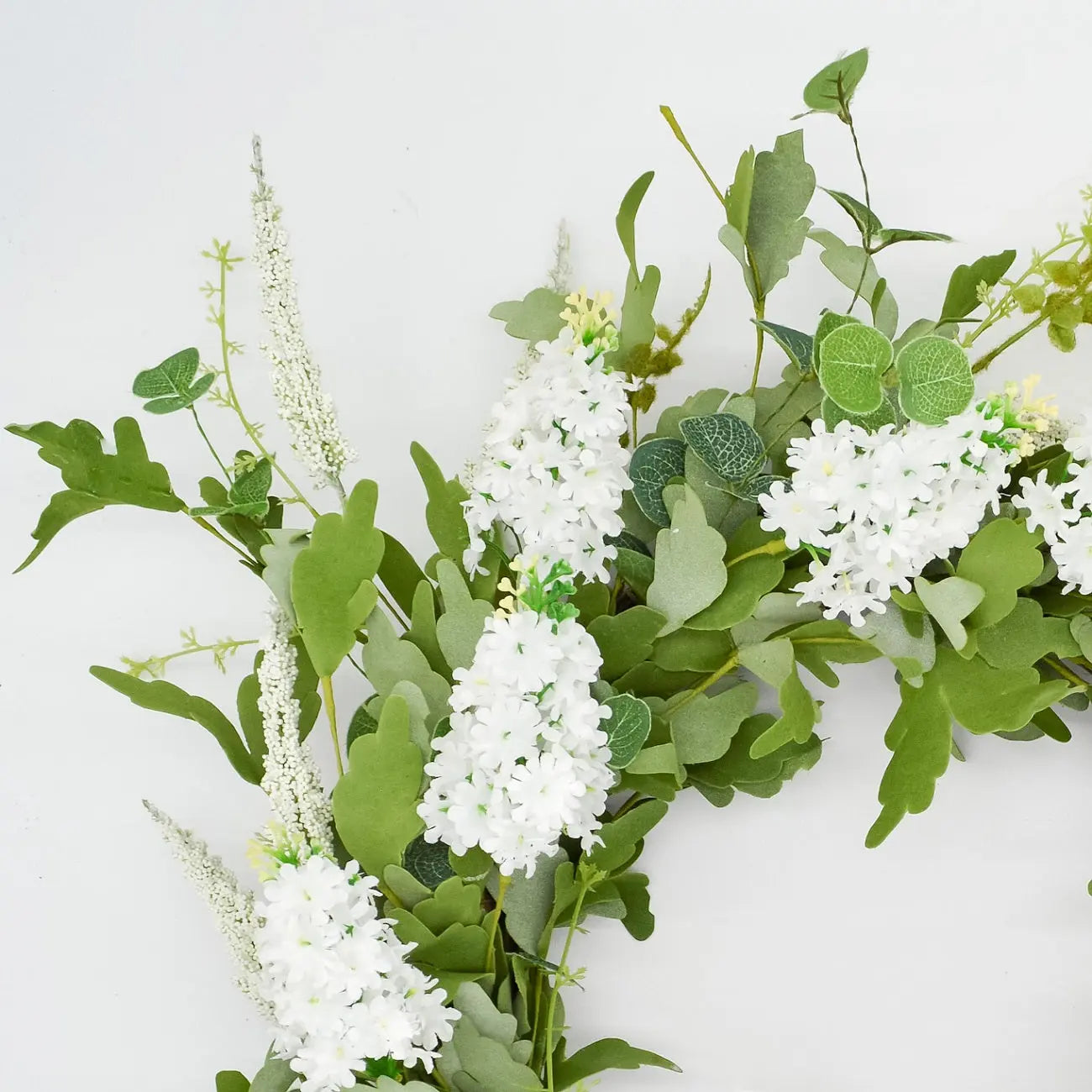 22" Cream, White Lilac Wreath FloralLiving