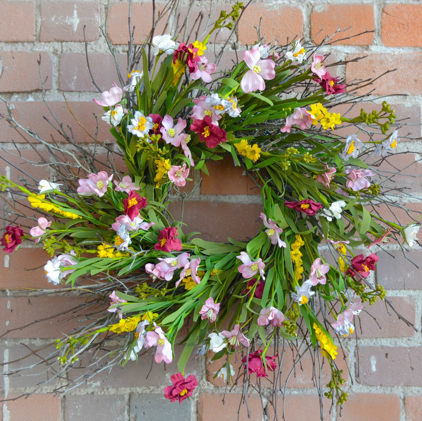 Spring Wildflower Mix Twig Wreath