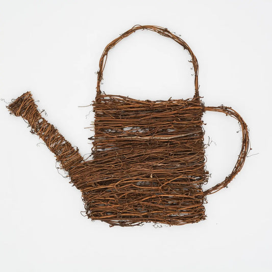15" Flat Twig Watering Can Floral Living