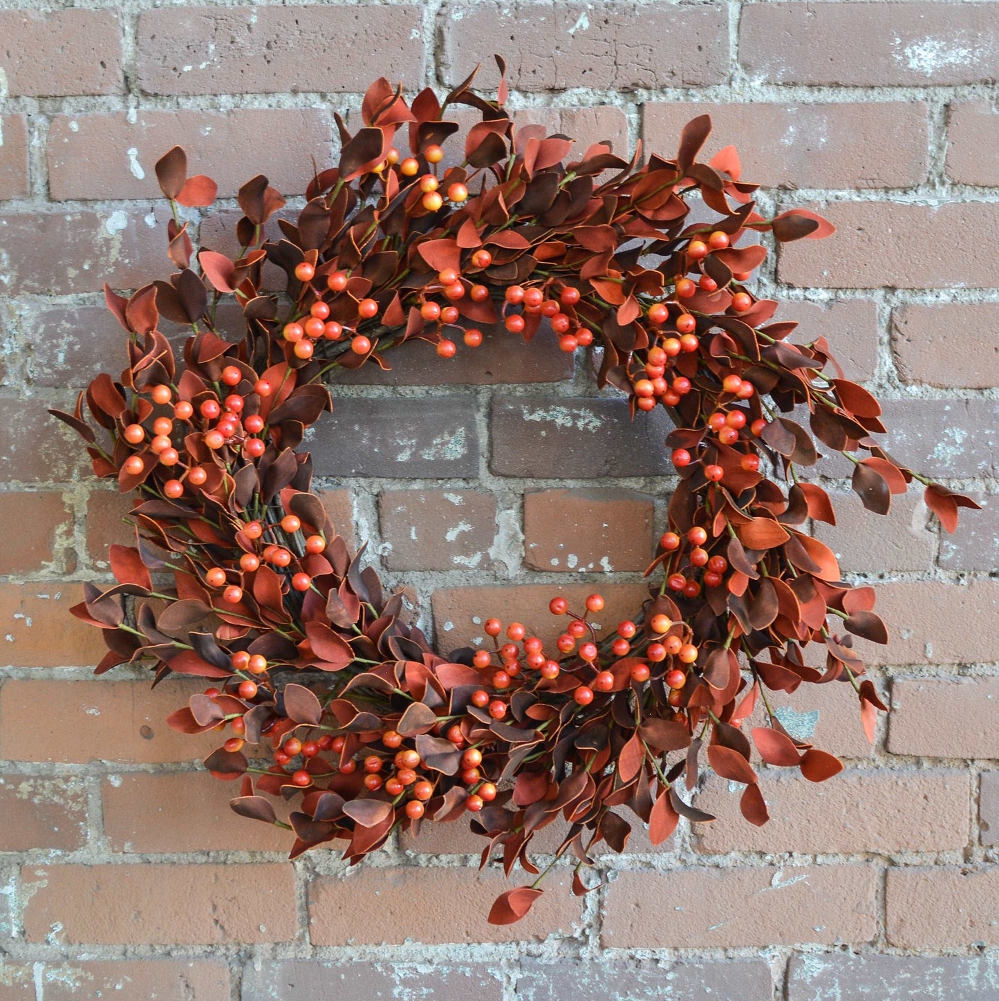 Rust Meadowlark, Berry Wreath
