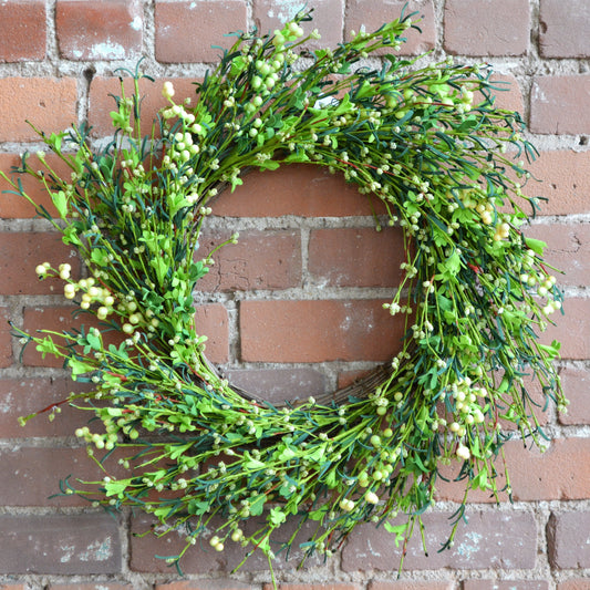 Two Tone Green Berry Buttercup Wreath