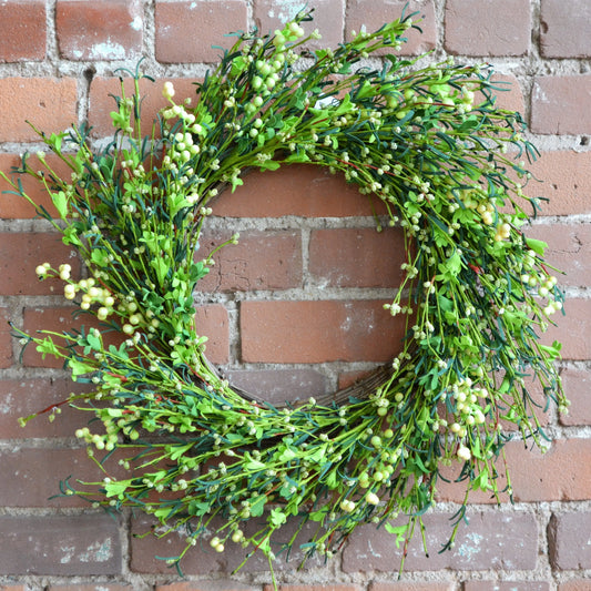 Two Tone Green Berry Buttercup Wreath