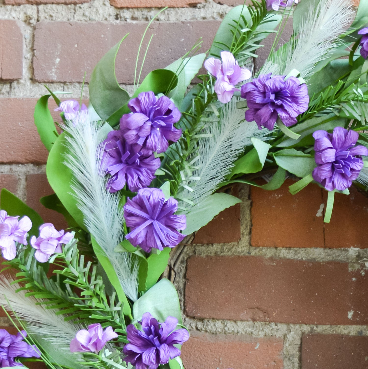 22" Purple Aster Wreath 