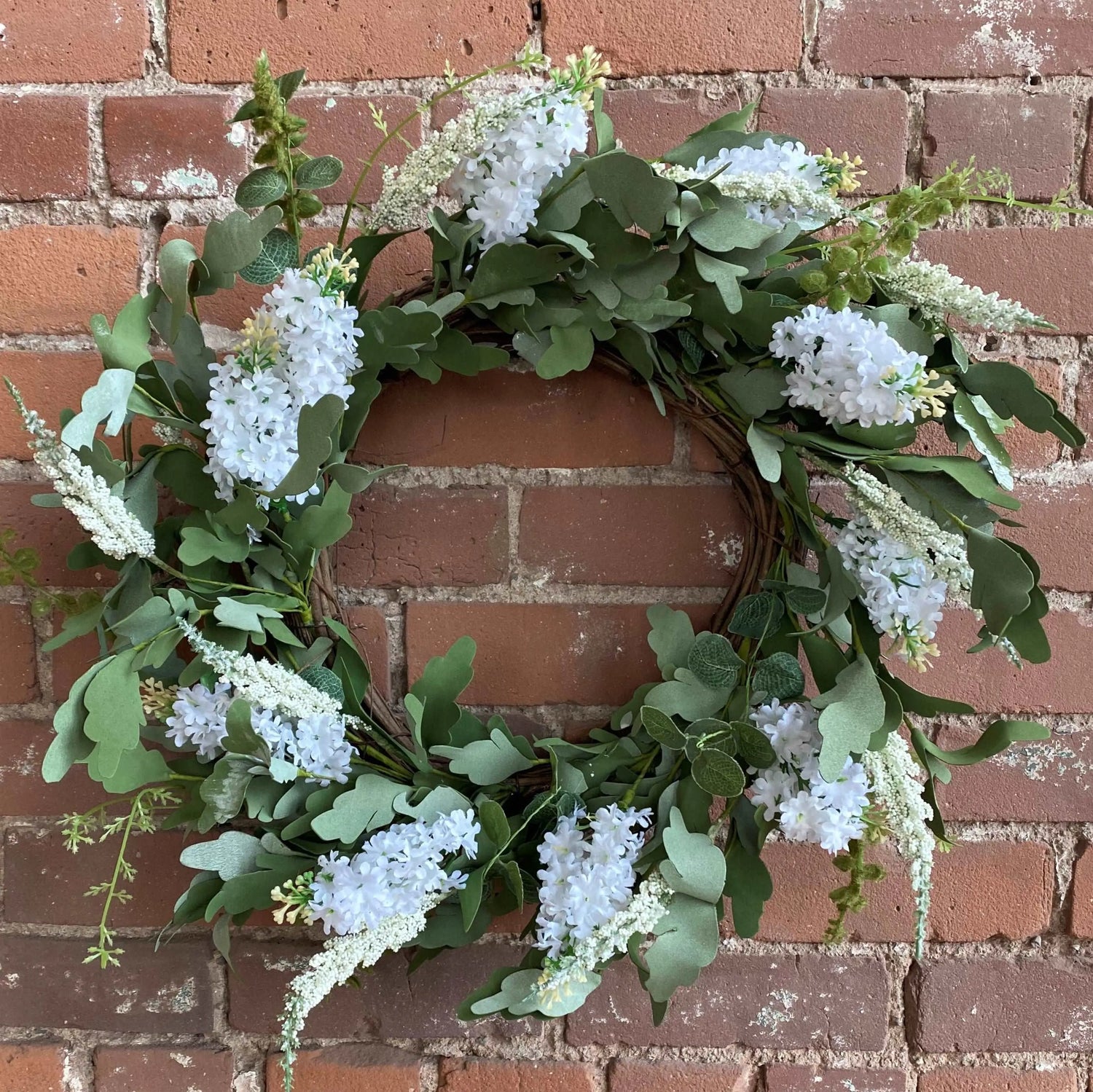 Cream, White Lilac Wreath