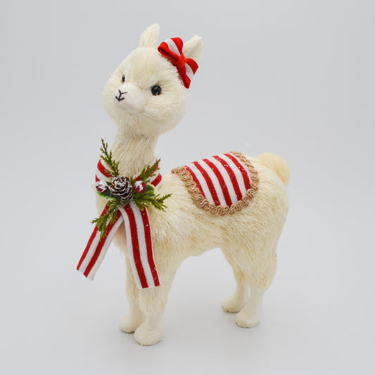 11.5" White Holiday Alpaca 2