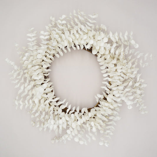 White Sparkle Eucalyptus Wreath