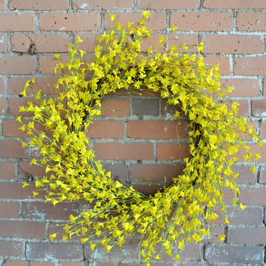 30" Yellow Forsythia Wreath